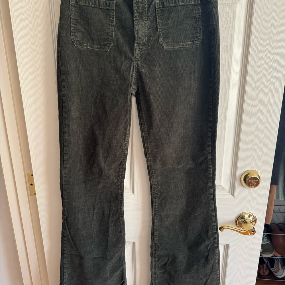 GAP High Rise Corduroy 70s Flare Jeans with Washwell